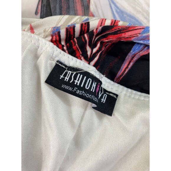 Fashion Nova Large Sexy Tropical Tie Front Crop Top Shorts Set Pinup Retro 70'S - Picture 3 of 4